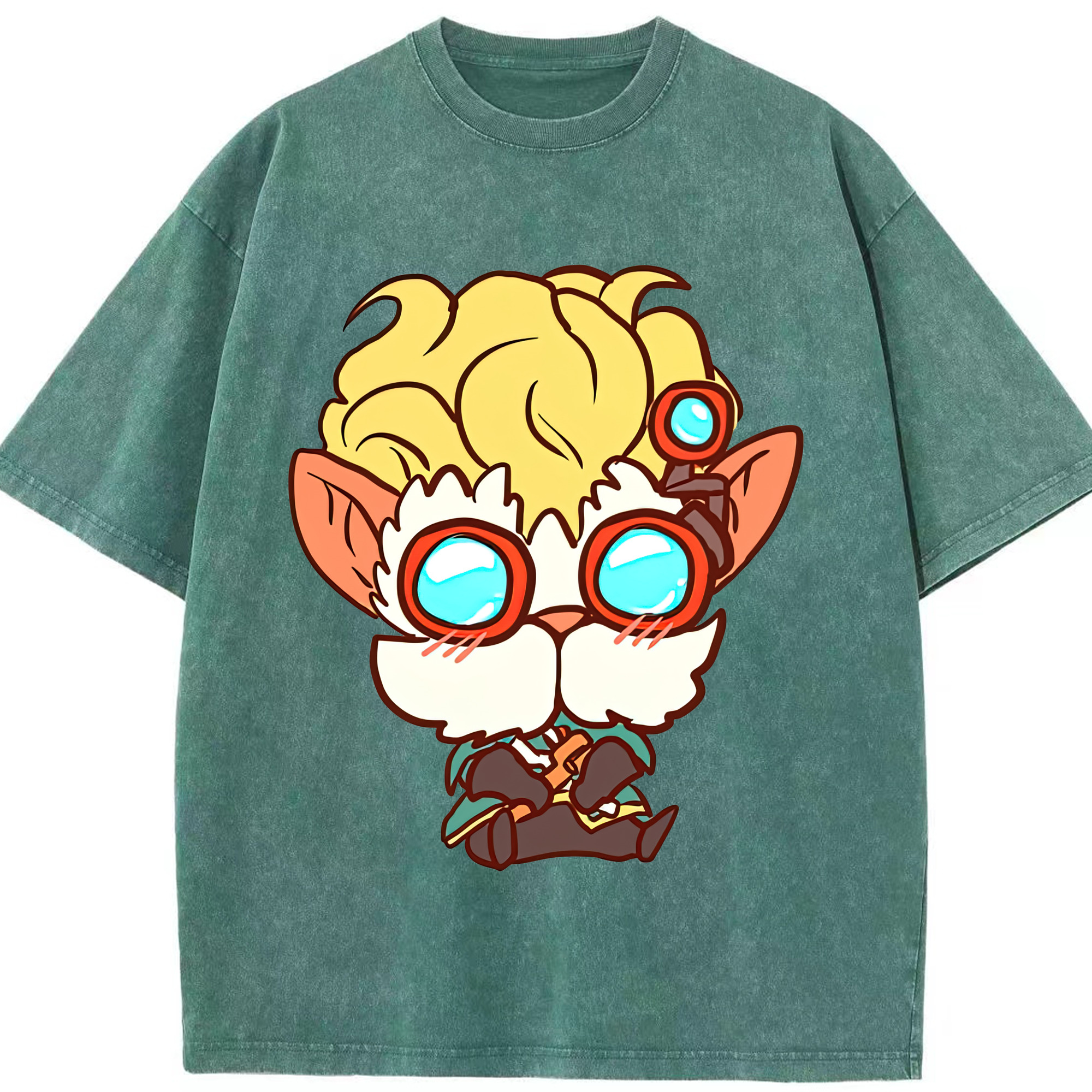 リーグ・オブ・レジェンド League of Legends LOL 綿100% ヴィンテージ風 半袖Tシャツ（フロントプリント）